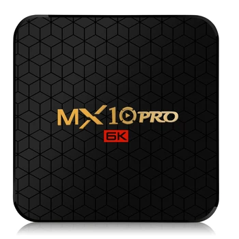 6K TV Box MX10 Pro Android 9.0 Allwinner H6, Quad Core, 4GB 32GB 64GB 2.4 G WiFi USB3.0 Paramą 6K*4K H. 265 Smart Media Grotuvas