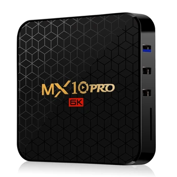 6K TV Box MX10 Pro Android 9.0 Allwinner H6, Quad Core, 4GB 32GB 64GB 2.4 G WiFi USB3.0 Paramą 6K*4K H. 265 Smart Media Grotuvas