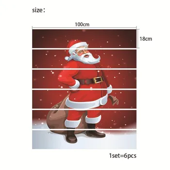 6pcs/13pcs Santa Claus Lipdukai Laiptai PVC 