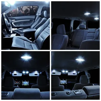 6pcs balta LED automobilių dome šviesos Lempos šviesos, salono apšvietimas, T10&31 Jaguar F-Type, S-Type X-Type XF XFR XFR-S 1990-2019