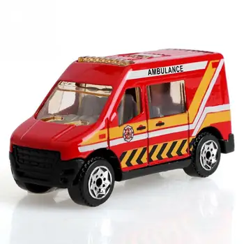 6Pcs/Set 1:64 Masto Lydinio & Plastikinė Miniatiūra, Antenų, Kopėčių Fire Truck Gelbėjimo Automobilių Žaislai Mini Transporto priemonės Modelio, Dovana, Žaislai Vaikams