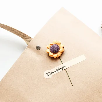 6vnt Kūrybos Kraftpopieris Dirbtinės gėlės dovanų maišelis Kraft spalva paprastas gimtadienio dovana decoratio namų Pakavimo maišelis