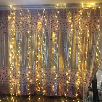 6X3/8x3M LED Užuolaidos Dekoratyvinis Apšvietimas Girlianda Kalėdinė Dekoracija Šalis Naujųjų Metų Vestuvių Pasakų Žibintai Atostogų Apšvietimas