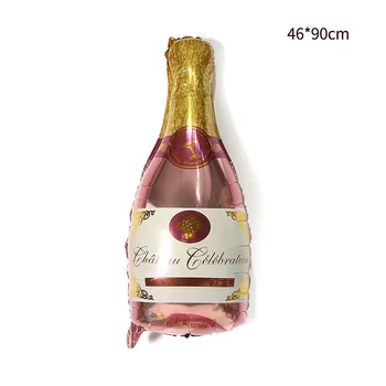 74pcs Šampano Butelį Balionas Vyno Butelis Rose Gold Balionas Arch Garliava, Vestuvių Gimtadienio Bachelorette Nuotakos Dušas Šalis