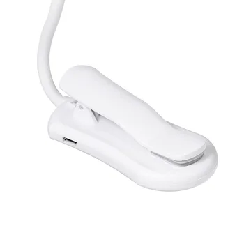 7LED Skaitymo Šviesos Naktį Touch Perjungti USB Įkrovimo Įrašą Apie Akių Priežiūros 360 Laipsnių Lankstus ABS Knygos Lempa Lova, Stalas, Mini