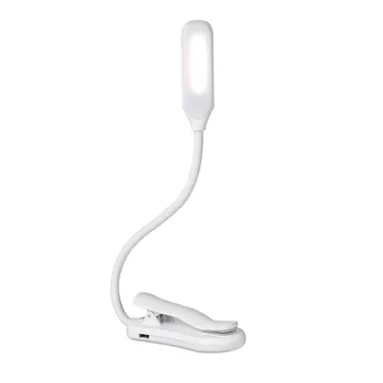 7LED Skaitymo Šviesos Naktį Touch Perjungti USB Įkrovimo Įrašą Apie Akių Priežiūros 360 Laipsnių Lankstus ABS Knygos Lempa Lova, Stalas, Mini