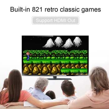 8 Bitų Retro Žaidimo Classic Mini HDMI Suderinamus/AV TV Vaizdo Žaidimų Konsolę su 821/660 Žaidimai Delninių Žaidimų Žaidėjai
