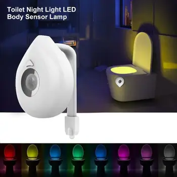 8 Spalvos Vonios Tualeto Naktį Šviesos Smart Sėdynės Jutiklis Tualeto Sėdynė Lempos Vandeniui Apšvietimas Luminaria Lempos WC Tualeto Šviesos