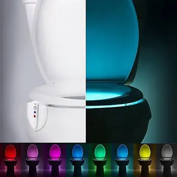 8 Spalvų LED Tualetas, Vonios kambarys, Naktį Šviesos Tualetas Naktį, Šviesos, Judesio Jutiklis Dubenį Kaitinimo Jutikliai, Vonios Vandeniui, UV Lempa