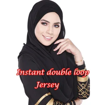 85*180cm Musulmonų jersey Dviguba Kilpa Momentinių hijab femme musulman headwrap islamo skarelė hijab medvilnės Modalinį skara 1pcs/daug