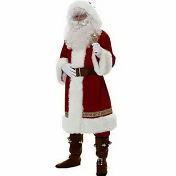 8pcs Vyrų Kalėdų Senelio Kostiumas, Cosplay Kostiumų Išgalvotas Drabužius ilgomis Rankovėmis Kalėdų Kostiumas Suaugusiems casa de papel disfraz