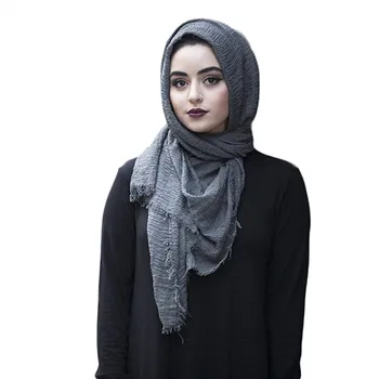 95x195cm moterų medvilnės kietas Islamo musulmonų galvos skara, kaklaskares ir antklodės pashmina moterų foulard viskozė maxi vingiuoti debesis hijab