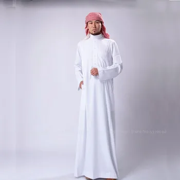 Abaja Saudo Arabija Tradicinių Žmogus Musulmonų Ilgas Mantijas Suknelė Jubba Thobe Arabų Palaidinė Suknelė Islamo Drabužių Arabų Kaftan Komplektai