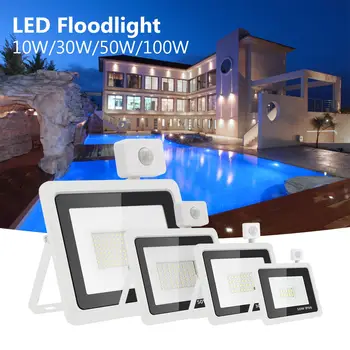 AC165-265V LED Prožektorius 10/ 30/ 50/ 100W Atšvaitas LED Potvynių Šviesos Vandeniui IP66 Dėmesio Sienos, Lauko Apšvietimas Šalta Balta