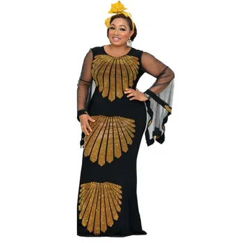 Afrikos Suknelės Moterims Dashiki Akių Pynimas Rankovės Skraiste Afrikos Suknelė Afrikos Drabužių Super Elastinga Deimantų Šalies Maxi Suknelė