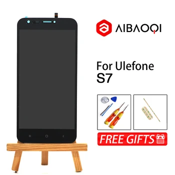 AiBaoQi Naujas Originalus 5.0 colių Jutiklinis Ekranas +1280X720 LCD Ekranas Asamblėjos Pakeisti Ulefone S7/S7 Pro Telefonas