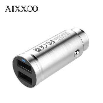 AIXXCO Dvigubas Usb Automobilinis Įkroviklis Adapteris, 2 usb Led 4.8 Protingas Automobilis-įkroviklis, skirtas 