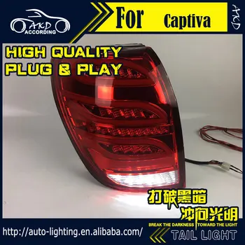 AKD Automobilių Stilius Uodega Lempa Chevrolet Captiva Uodegos Šviesos 2008-2016 LED dinaminis Signalas, LED DRL Stop Žibintas Galinis Priedai