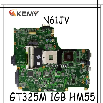 Akemy N61JV Nešiojamojo kompiuterio motininė plokštė, Skirta Asus N61J N61JV Bandymo originalus mainboard GT325M 1GB HM55