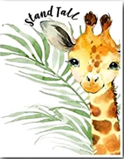 Akvarelė Gyvūnų sienos Plakatas plakatas drobės Cute Cartoon vaikų Darželis, Vaikų Kambario, Dekoratyvinis Dažymas Kūdikio Kambario Dekoro