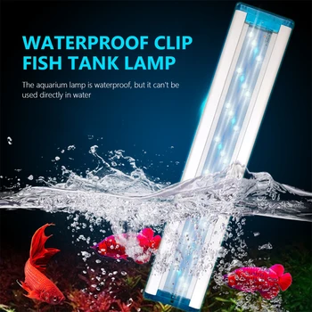 Akvariumas LED Šviesos Super Slim Žuvų Bakas Vandens Augalų Auga Apšvietimo Vandeniui Ryškiai Mėlyna LED Lempos 18-70cm Augalų 90-260V