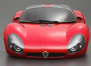 Alfa Romeo Tipo33 RTR Raudona Kūno 1/10 rc masto Onroad Rasės Drift Elektros butas Automobilių YOKOMO Kyosho HPI Tamiya HSP REDCAT