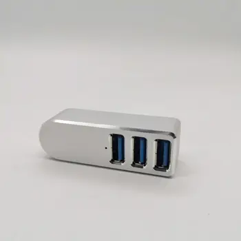 Aliuminio Lydinys Mini 3 Port USB 3.0 Hub Pasukimo USB Skirstytuvo Adapteris Nešiojamas KOMPIUTERIS