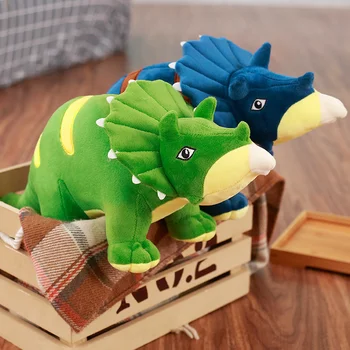 Animacinių Filmų Dinozaurų Pliušiniai Žaislai Milžinišką Triceratopsas Pliušinis Lėlės, Minkšti Žaislai, Vaikų Berniukų Klasikinis Žaislai