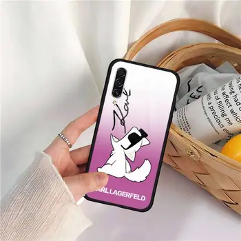 Animacinių filmų raidžių Lagerfeld prekės dizaineris KARLs Telefono dėklas Grūdintas stiklas Samsung S20 Ultra S7 S8 10 e plius note8 9 10 pro