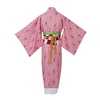 Anime Demon Slayer Kimetsu Nr. Yaiba Cosplay Moterų Kimono Cosplay Kostiumų Kamado Nezuko Tomiok Zenitsu Kanawo Perukai Klumpės