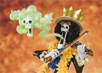 Anime One Piece Brook Burukku 20-metį Ver. PVC Veiksmų Skaičius, Statula, Kolekcines, Modelį, Žaislai, Lėlės 23cm