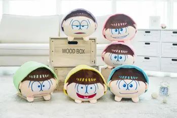 Anime Osomatsu-san pliušiniai žaislai J. Matsuno Osomatsu Karamatsu Choromatsu Ichimatsu Jyushimatsu pliušas pagalvės, dekoratyvinės pagalvėlės nemokamas pristatymas