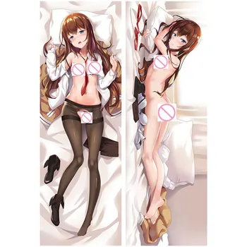 Anime Steins Gate pagalvę Padengti Steins Gate Dakimakura atveju, Seksuali mergina, dvipusis Patalynės Kūno Pagalvė Padengti 2WAY Persikas Oda
