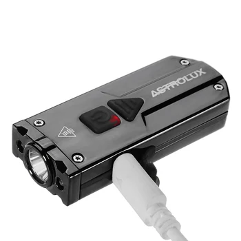 Astrolux 350LM USB led žibintuvėlis Nerūdijančio Plieno Mini 
