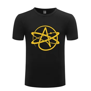 Ateistas Simbolis Vyrų Marškinėliai FMV Pastafarian Religijos Spausdinti Naujovė T Medvilnės Marškinėliai trumpomis Rankovėmis Marškinėlius Streetwear Plius Dydis