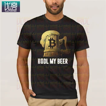 Atsitiktinis Atspausdinta Tee Dizaino Hodl Mano Alaus Juokinga Bitcoin Cryptocurrency T-shirt Įgulos Kaklo Short-Sleeve T Marškiniai Vyrai