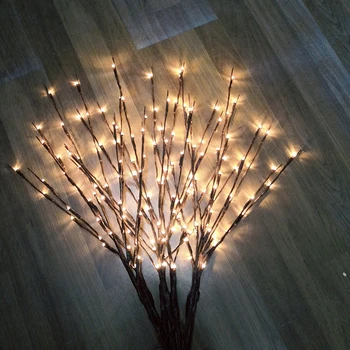 Atsižvelgiant Sodo Gėlių LED Gluosnio Šakos Lempa su baterijomis 20 Lemputes Namuose Kalėdų Vakarėlį Sodo Puošmena