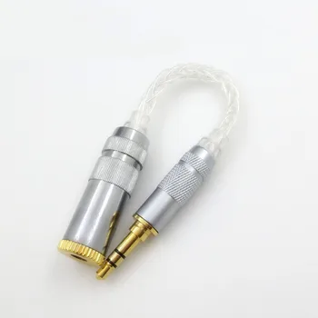 Audio Ausinių 8-core monokristalo vario sidabruotas kabelis adapteris vyrų ir moterų 3.5 mm 4.4 mm 2.5 mm adapteris keitiklis plug