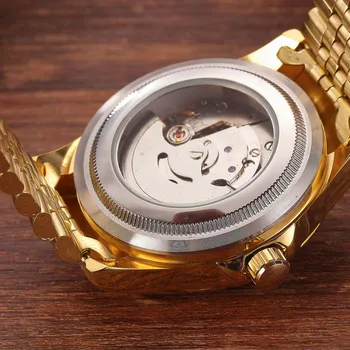 Aukso Kalendoriaus Mechaninė Automatinė Vyrai Laikrodžiai Visą Nerūdijančio Plieno Sporto Laikrodis Top Brand Prabanga Riešo Žiūrėti
