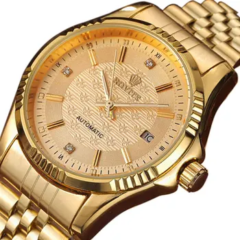 Aukso Kalendoriaus Mechaninė Automatinė Vyrai Laikrodžiai Visą Nerūdijančio Plieno Sporto Laikrodis Top Brand Prabanga Riešo Žiūrėti