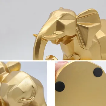 Aukso Modernios Geometrinės Auksinis Dramblys Dervos Namų Dekoro Priedai Amatų už Skulptūra, Statula, Papuošalai, Motina ir vaikas