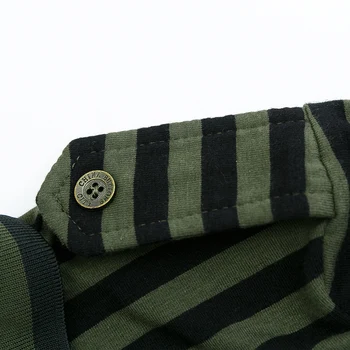 Aukštos kokybės atsitiktinis Polo Marškinėliai Plius Dydis moterų ilgomis Rankovėmis viršūnes karinio stiliaus Medvilnės armijos žaliomis Slim Polo Marškinėliai M822