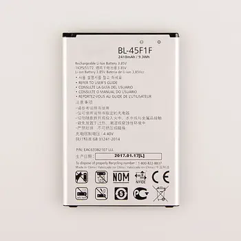 Aukštos Kokybės BL-45F1F Baterija LG K8 K4 K3 M160 LG Aristo MS210 2410mAh X230K M160 X240K LV3 (2017 Versija K8) baterijos