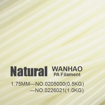 Aukštos Kokybės Natūralios WANHAO 3D SPAUSDINIMO MEDŽIAGOS 1.75 mm 1kg