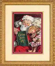 Aukščiausios Kokybės, Miela Karšto Parduoti Skaičiuojami Kryželiu Rinkinys Santa ir Mergaitę Skaityti Knygų Kalėdų Dim 08786