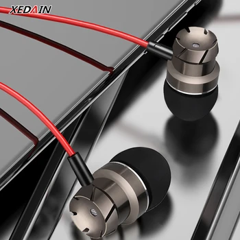 Ausinės Metalo Bass 3.5 mm Sportas Veikia Stereo Ausies laisvų Rankų įranga Su Mikrofonu ios/Android Grotuvas, Mobilųjį Telefoną, Mp3