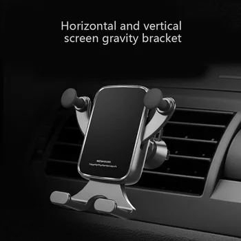 Automobilinis telefono laikiklis horizontalus ir vertikalus ekranas, gravitacijos laikiklis metalo tuyere daugiafunkcinis universalus svorio laikiklis