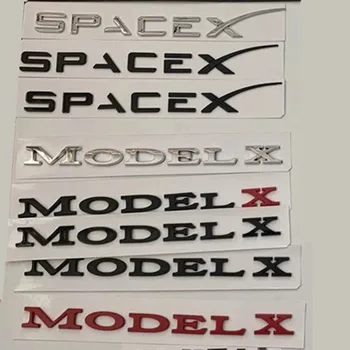 Automobilio Stilius Uodega Emblema Įklija, Tesla Modelis 3 Modelis S Modelis X SPACEX Automobilio Modifikacija, Galiniai Kamieno Ženklelio Lipdukai Priedai