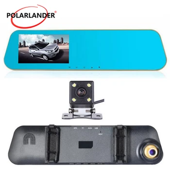 Automobilių DVR Dual Lens Car Kamera Full HD 1080P Vaizdo įrašymo galinio vaizdo Veidrodėliai Su Galinio vaizdo DVR Brūkšnys cam Auto Registrator