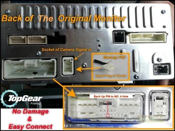 Automobilių Kameros Prijungimas prie Originalios Gamyklos Ekrane / Stebėti Mazda CX9 CX-9 CX 9 kosmetinis remontas, Aukštos Kokybės Galinio vaizdo atsarginę Kamerą